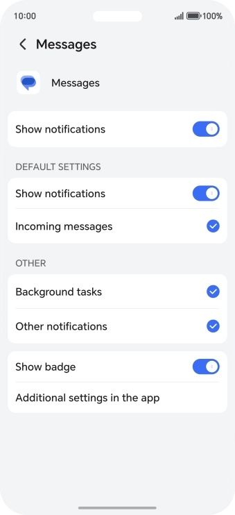 Press the indicator next to Press the indicator next to