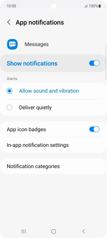 Press the indicator next to 