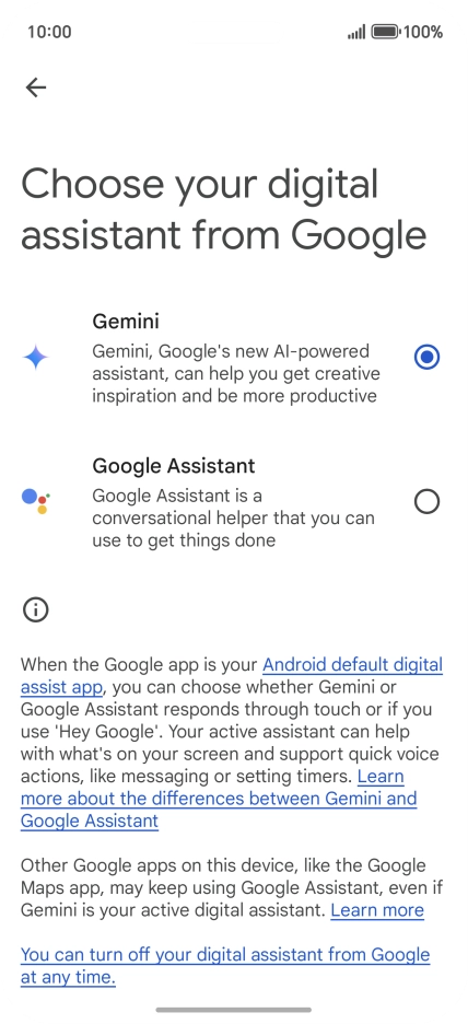 Press the required voice control assistant. Press the required voice control assistant.