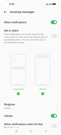 Press the indicator next to 