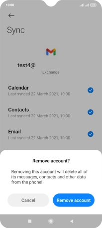 Press Remove account.