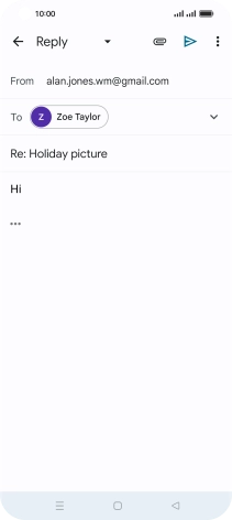 Press the send icon.
