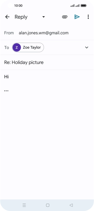 Press the send icon.
