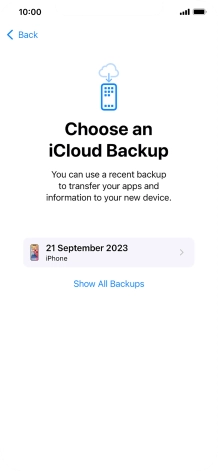 Press the required backup and your phone restores the content of the selected backup. Subsequently, follow the instructions on the screen to set up your phone and prepare it for use.