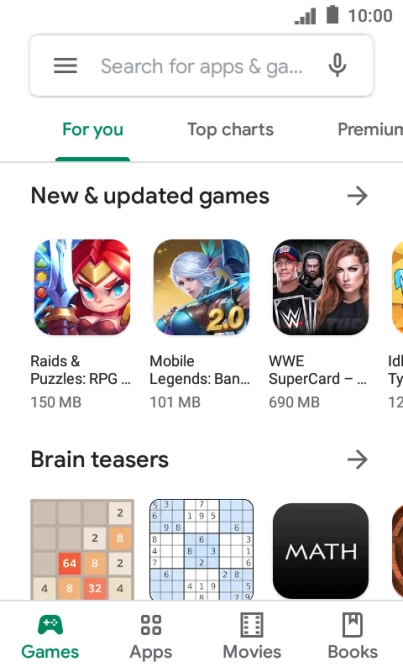 Press the search field. Press the search field.