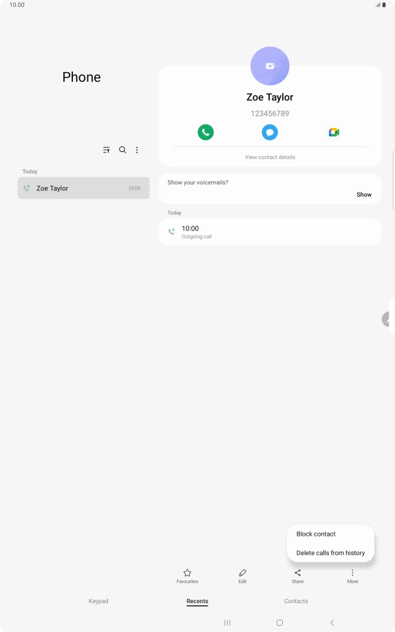 Press Block contact.