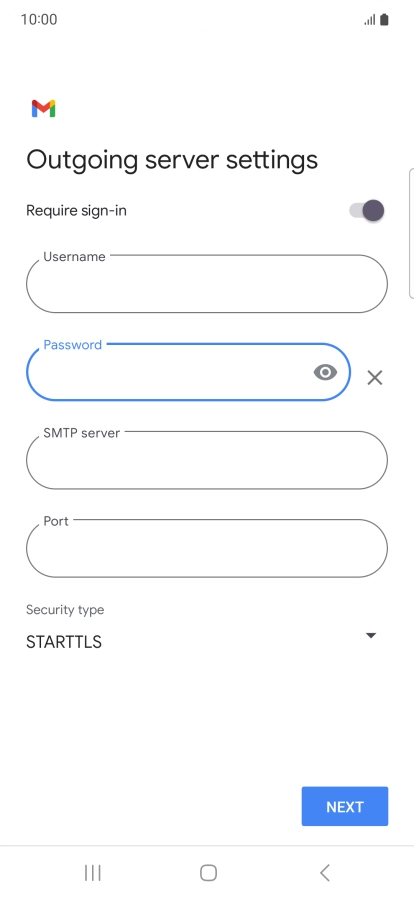 Press the field below 