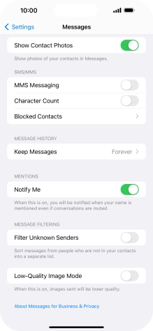 Press the indicator next to 