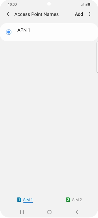 Press the required SIM.