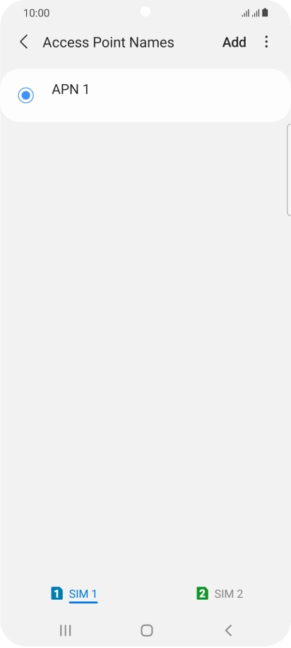 Press the required SIM.