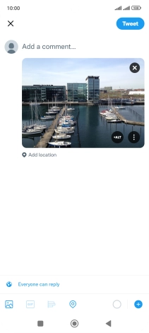 Press the text input field and key in the required text.