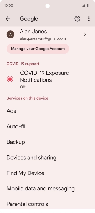 Press Find My Device.