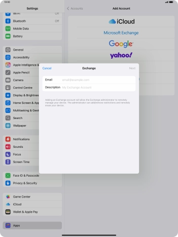 Press Email and key in your email address. Press Email and key in your email address.