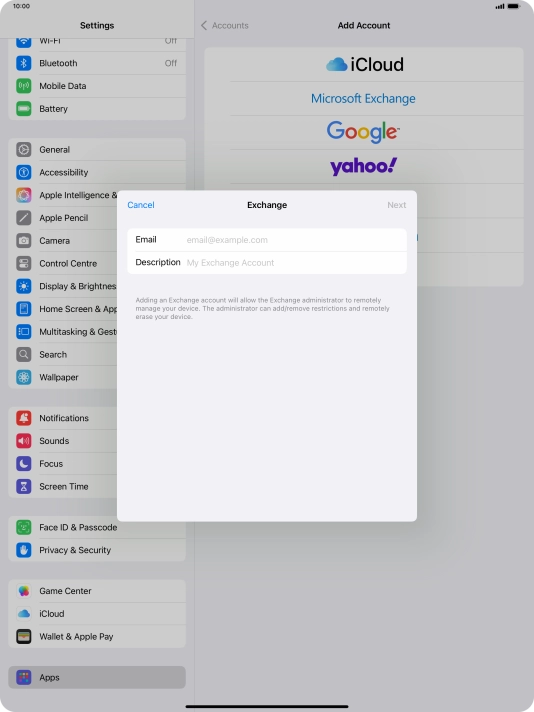 Press Email and key in your email address. Press Email and key in your email address.
