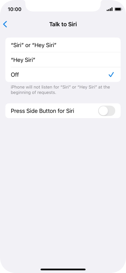 Press the indicator next to 