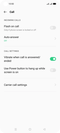 Press Carrier call settings. Press Carrier call settings.