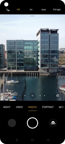 Press the required setting.