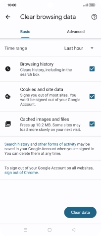 Press the fields next to the required data types.