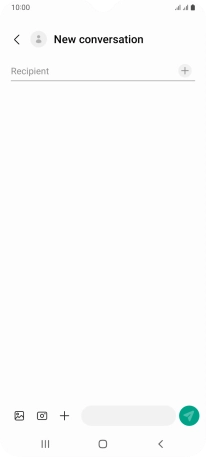 Press the search field and key in the first letters of the recipient's name.