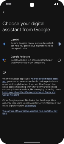Press the required voice control assistant. Press the required voice control assistant.