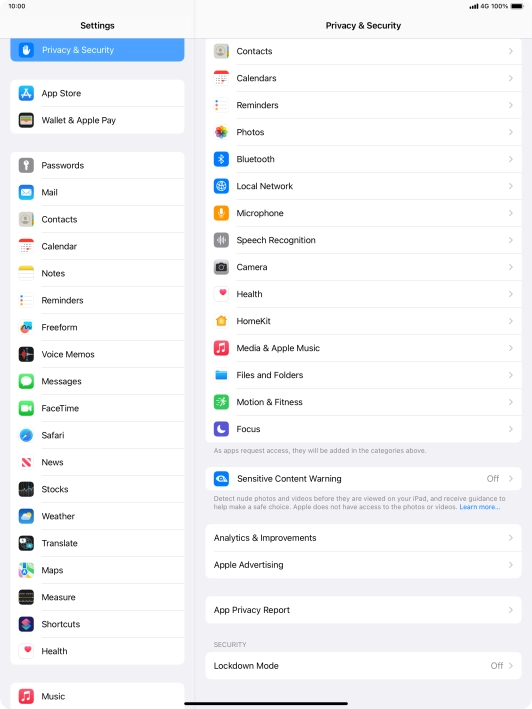 Press App Privacy Report.