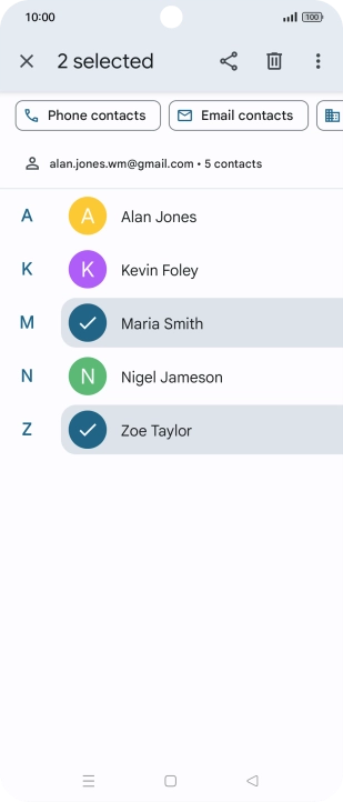 Press the menu icon.