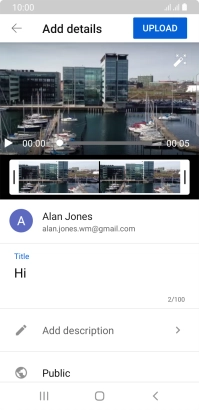 Key in the required text and press UPLOAD.