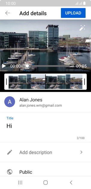 Key in the required text and press UPLOAD.