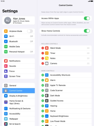 Press the indicator next to 