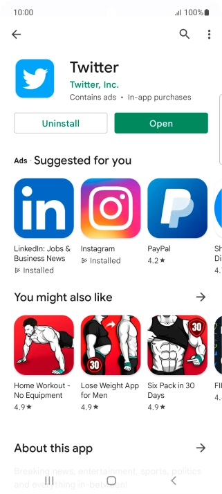 Press the Home key to return to the home screen. Press the Home key to return to the home screen.