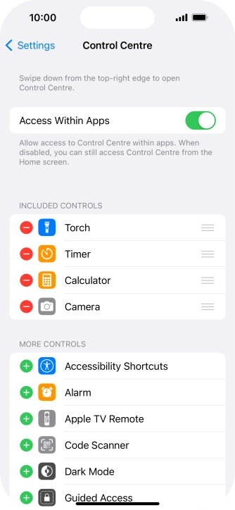 Press the indicator next to 