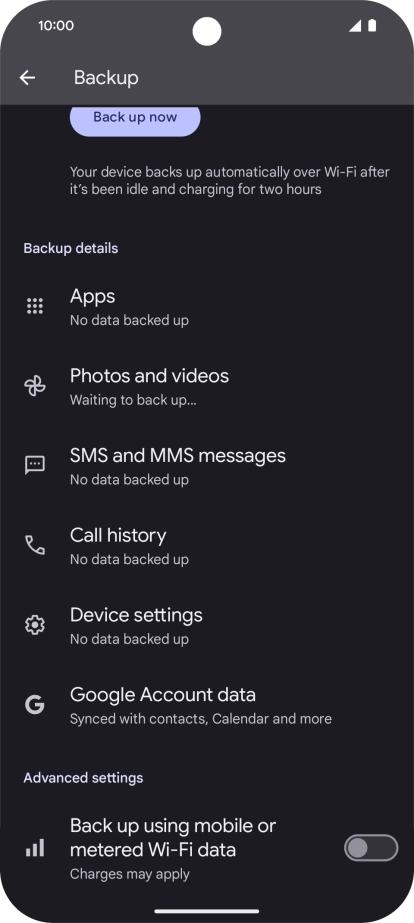 Press the indicator next to Press the indicator next to