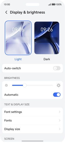 Press the indicator next to 