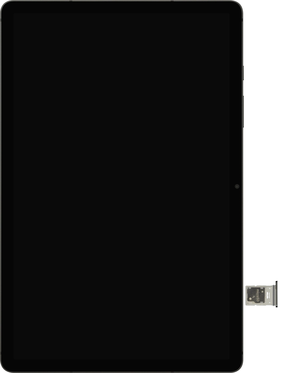 Turn the memory card so it matches the angled corner of the memory card holder and place the memory card in the memory card holder.