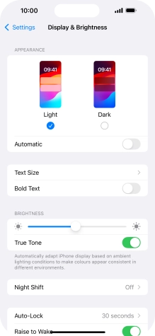 Press and drag the indicator below 