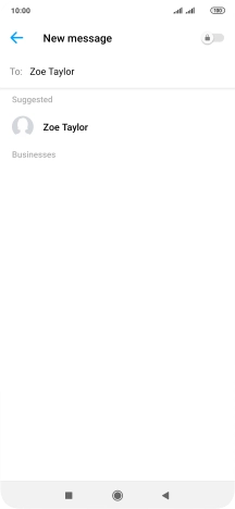 Key in the first letters of the recipient's name and press the required contact.