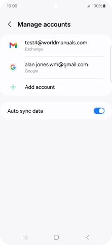Press the required email account.