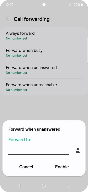 Key in +447836121121 and press Enable.