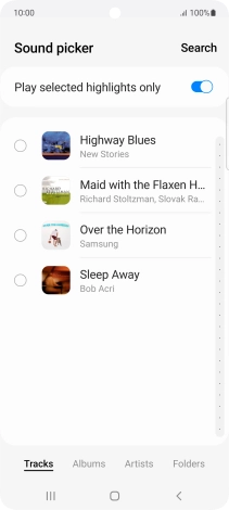 Press the required ring tones to hear them.