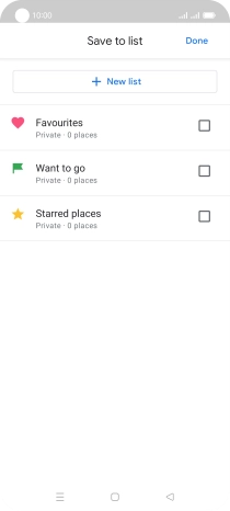 Press the required setting.