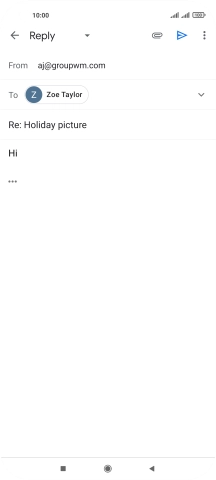 Write the required text and press the send icon.
