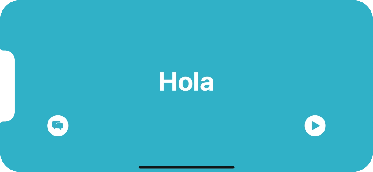 Press the split view icon to go back to display of both languages.