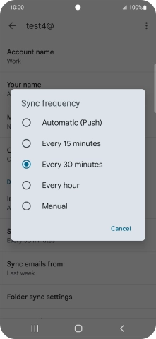 Press the required setting. Press the required setting.