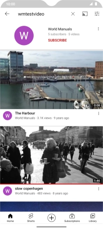 Press the required video clip.