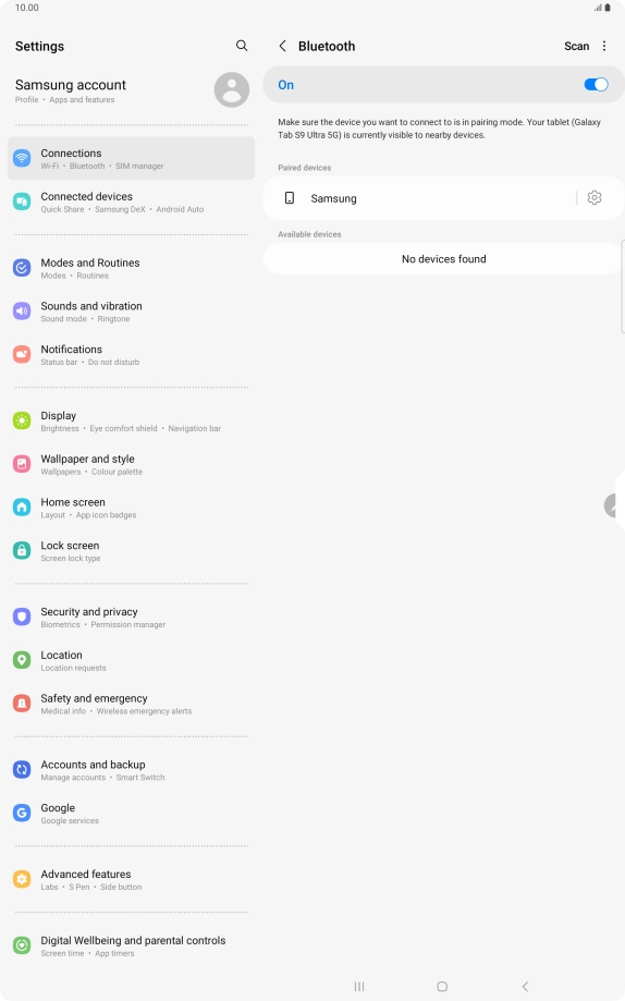 Press the Home key to return to the home screen.