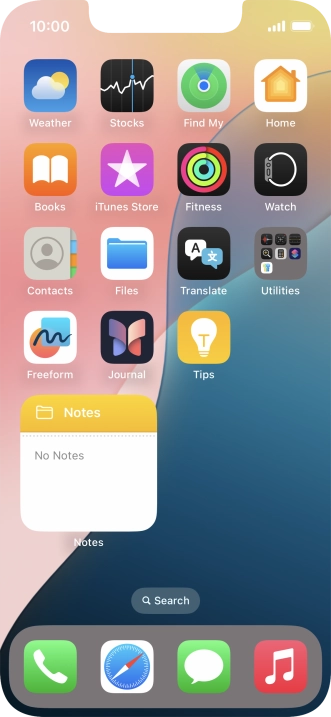 If you're using a Widget Stack: slide up or down on the stack to select the required widget.