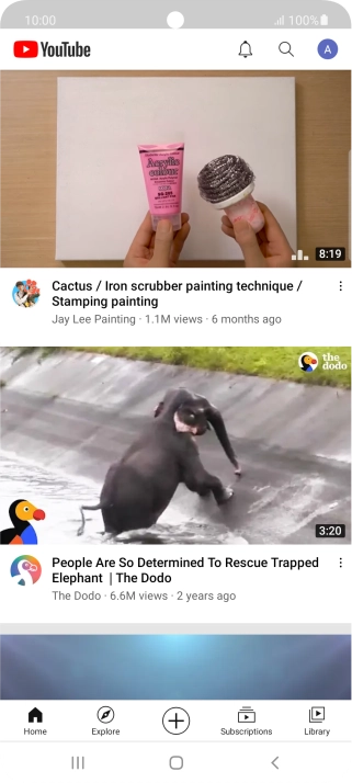 Press the search icon.