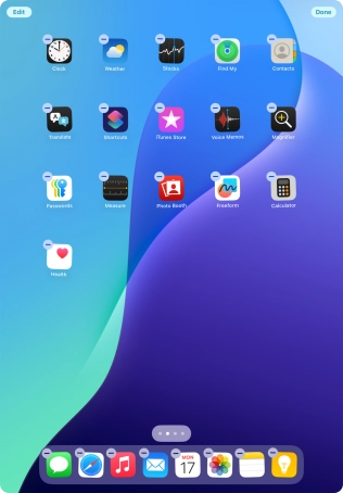 To remove an application from Dock, press and hold the required application and drag it upwards from Dock.
