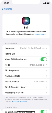 Press the indicator next to 