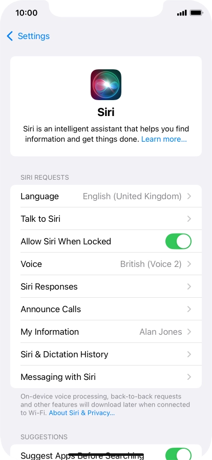 Press the indicator next to 